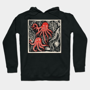 Underwater Lino Cut Hoodie